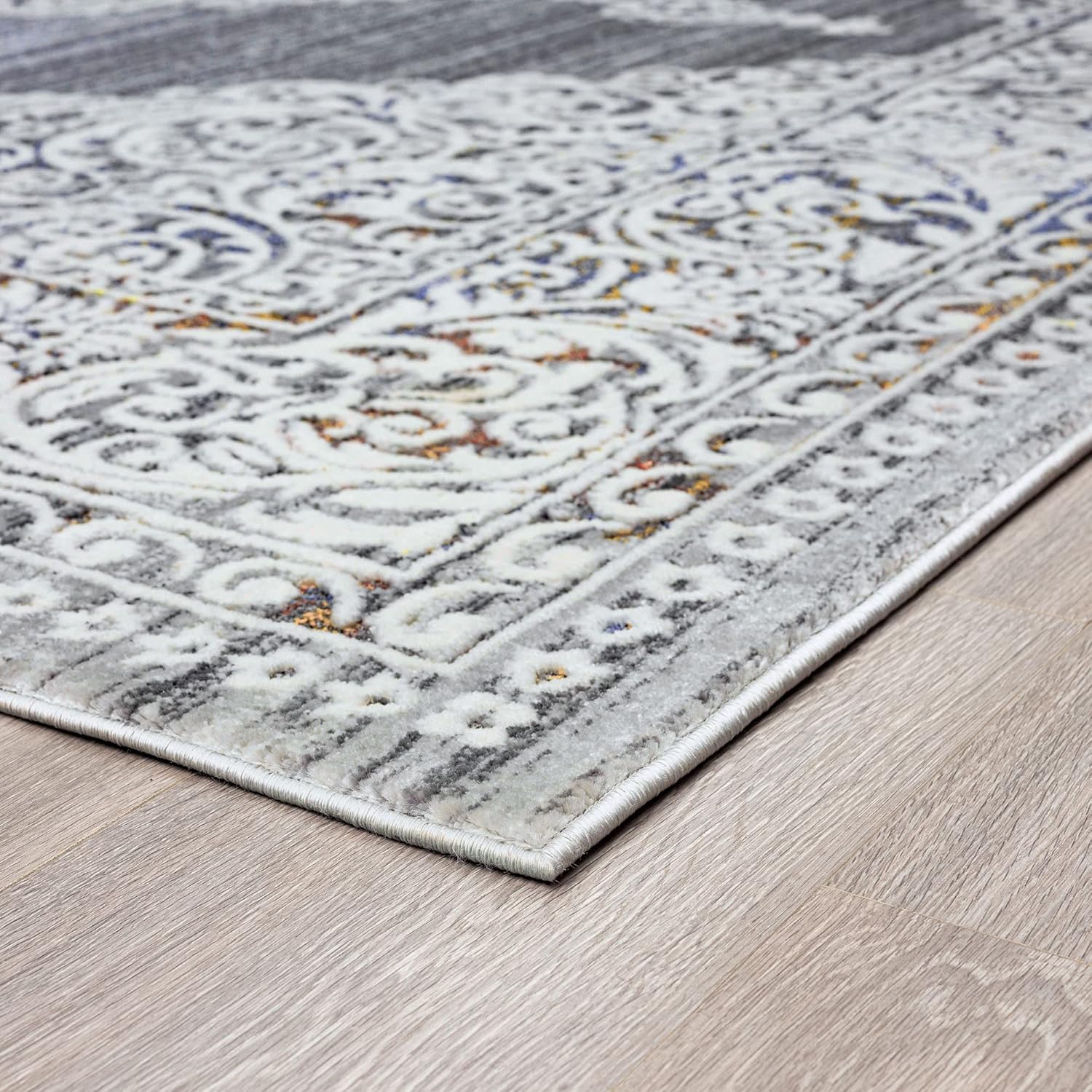 Veda – Alfombra de área gris de 5 x 7, 5 x 7, alfombra para sala de estar, comedor, dormitorio, alfombra de cocina o entrada, alfombras para sala de