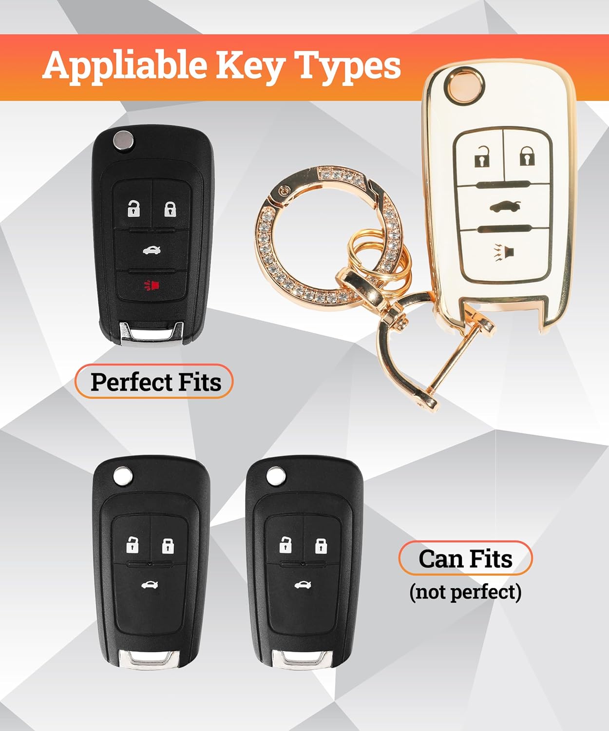 Funda para llavero, carcasa de TPU suave, accesorios de automóvil con llavero, funda para llave de automóvil, protección para llave de automóvil,
