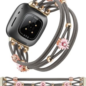 TOYOUTHS Pulsera floral compatible con Fitbit Versa 4Versa 3Sense 2Sense Band para mujeres y niñas, correa trenzada de flores de margarita bohemia TOYOUTHS Pulsera floral compatible con Fitbit Versa 4Versa 3Sense 2Sense Band para mujeres y niñas, correa trenzada de flores de margarita bohemia