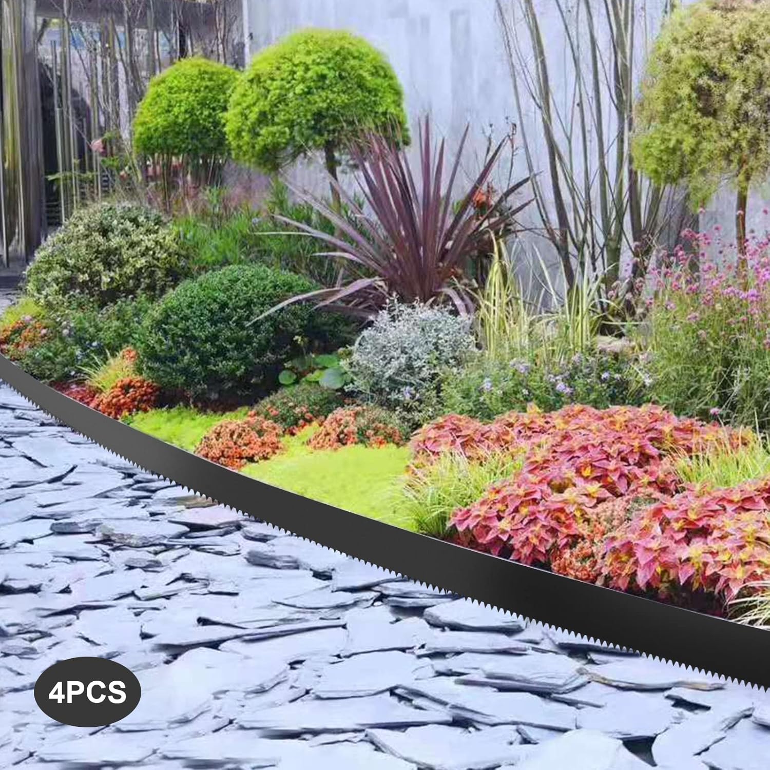 Borde de acero para paisaje, borde de acero de 40 x 6 pulgadas, borde flexible para jardín, borde de paisaje, borde de jardín para paisajismo,