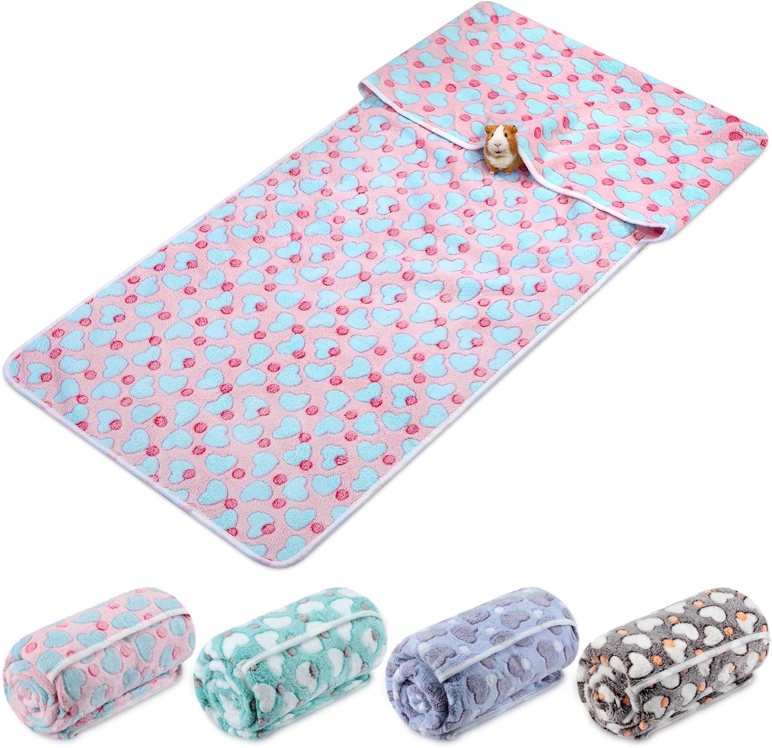Juego de 4 fundas para cobayas y conejillos de indias para jaula, impermeable, lavable, funda de bolsillo, reutilizable, para orina de animales