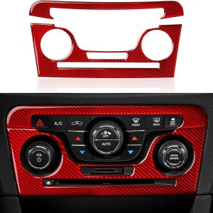 BRMYL Coche aire acondicionado interruptor de volumen central control calcomanías para 2011 2012 2013 2014 Dodge cargador accesorios fibra carbono BRMYL Coche aire acondicionado interruptor de volumen central control calcomanías para 2011 2012 2013 2014 Dodge cargador accesorios fibra carbono
