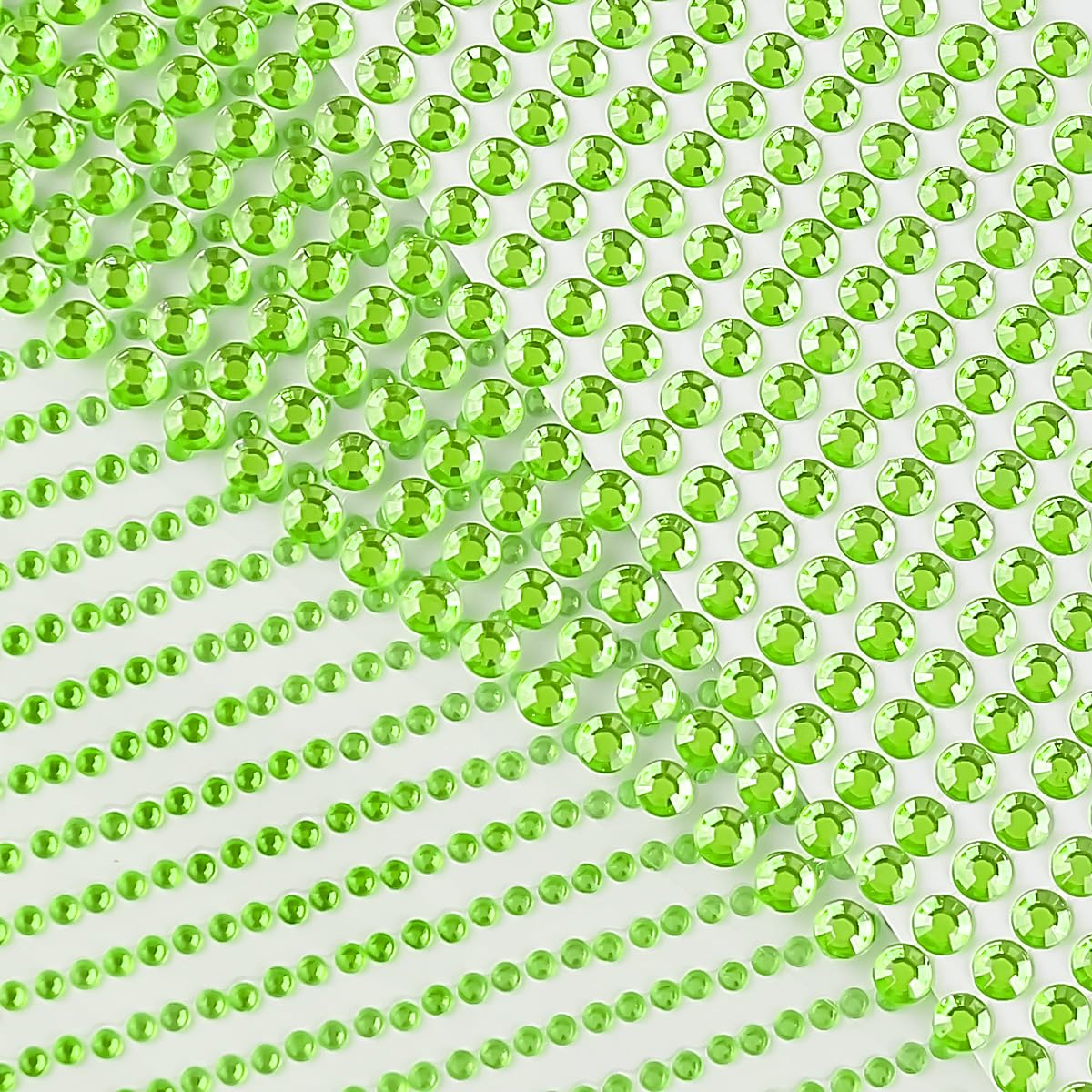 Gemas verdes de Navidad para la cara, piedras preciosas para ojos, diamantes de imitación, calcomanías de cristales de 0.1564 pulgadas con