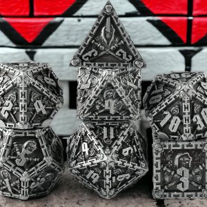 Grim Reaper – Juego de dados de metal DND, juego de dados poliédricos de Calabozos y Dragones, accesorios para D&D, dados para juego de rol d y d Grim Reaper – Juego de dados de metal DND, juego de dados poliédricos de Calabozos y Dragones, accesorios para D&D, dados para juego de rol d y d