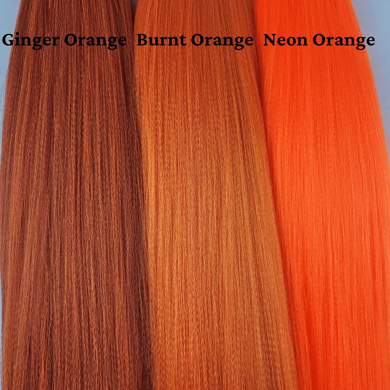 Pelo trenzado de color naranja jengibre preestirado Kanekalon extensión de cabello trenzado de 26 pulgadas, pelo sintético para trenzar