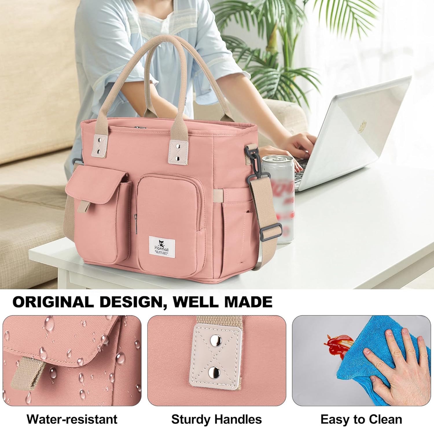 Hafmall Loncheras para mujer, loncheras para mujeres, lonchera con aislamiento térmico para adultos, 4.5 galones