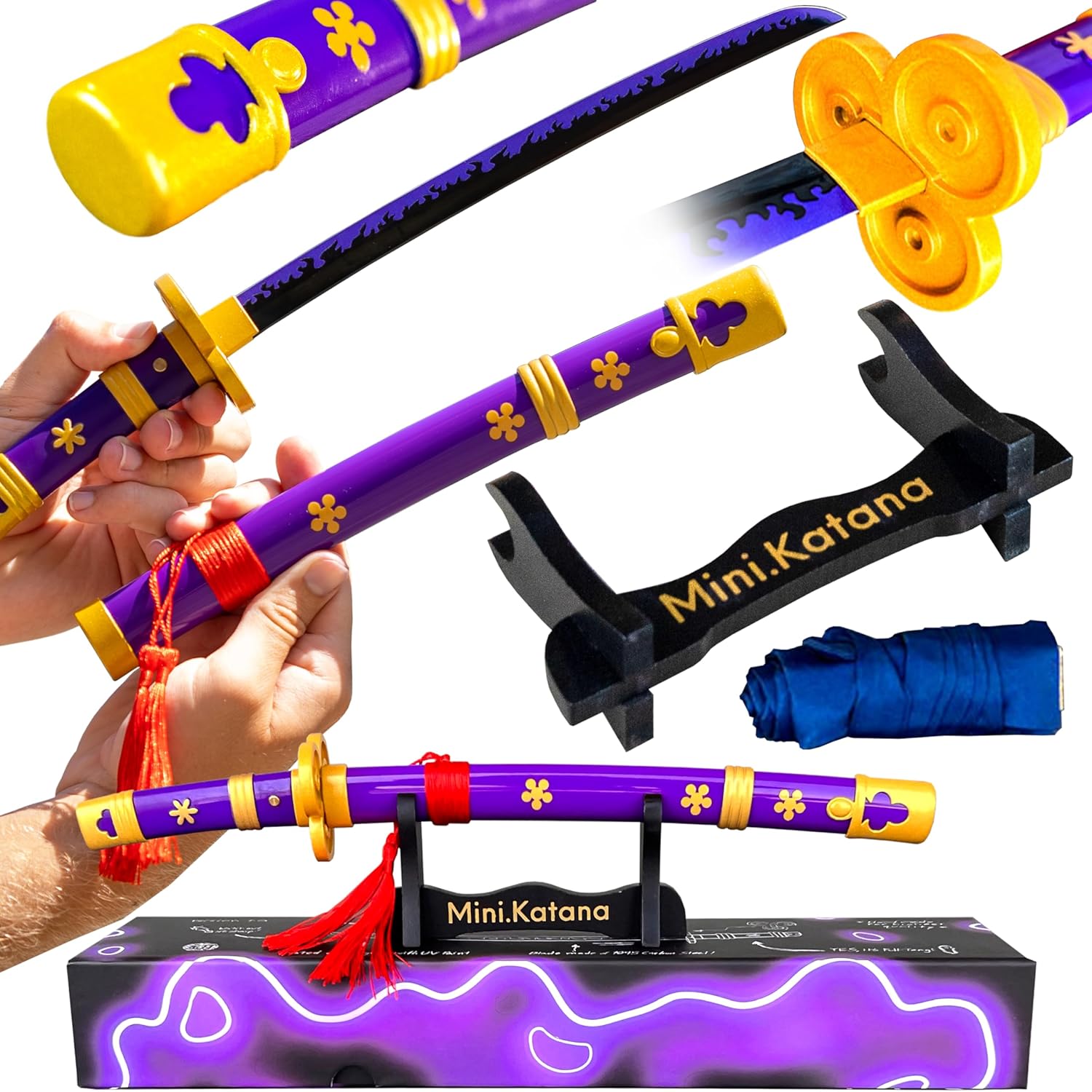 Like-Original Mini Katana – Espada Katana real de acero inoxidable 1095 semipresiva, hecha a mano, 1095