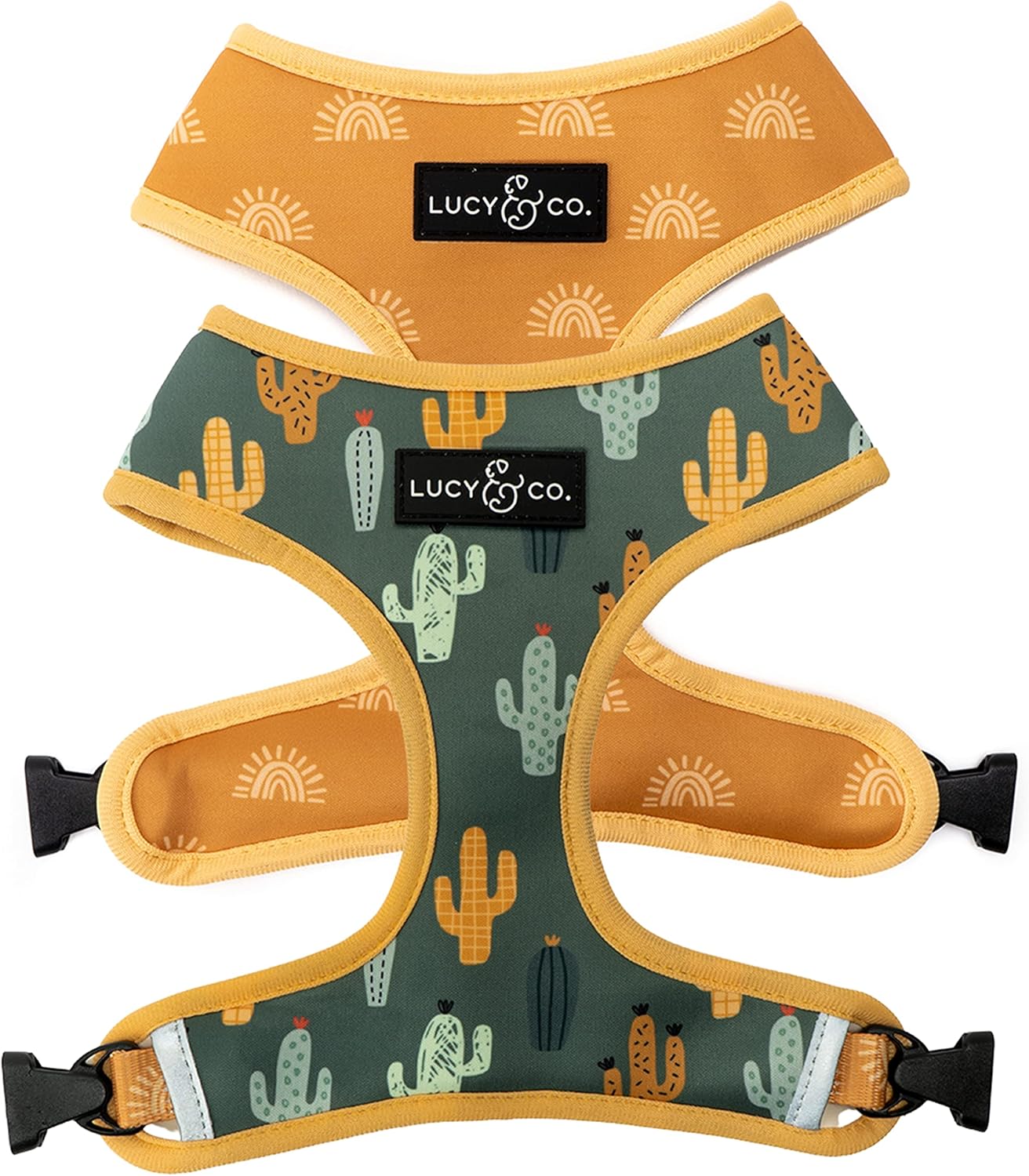 Lindo arnés reversible para perro con cuello halter, el mejor diseño de arneses para mascotas para perros medianos, chaleco acolchado ajustable para