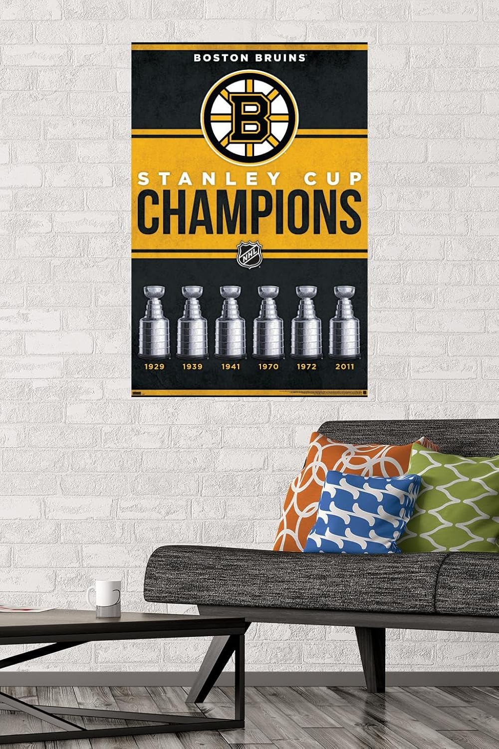 Trends International Póster de pared de los Boston Bruins de la NHL – Champions 23