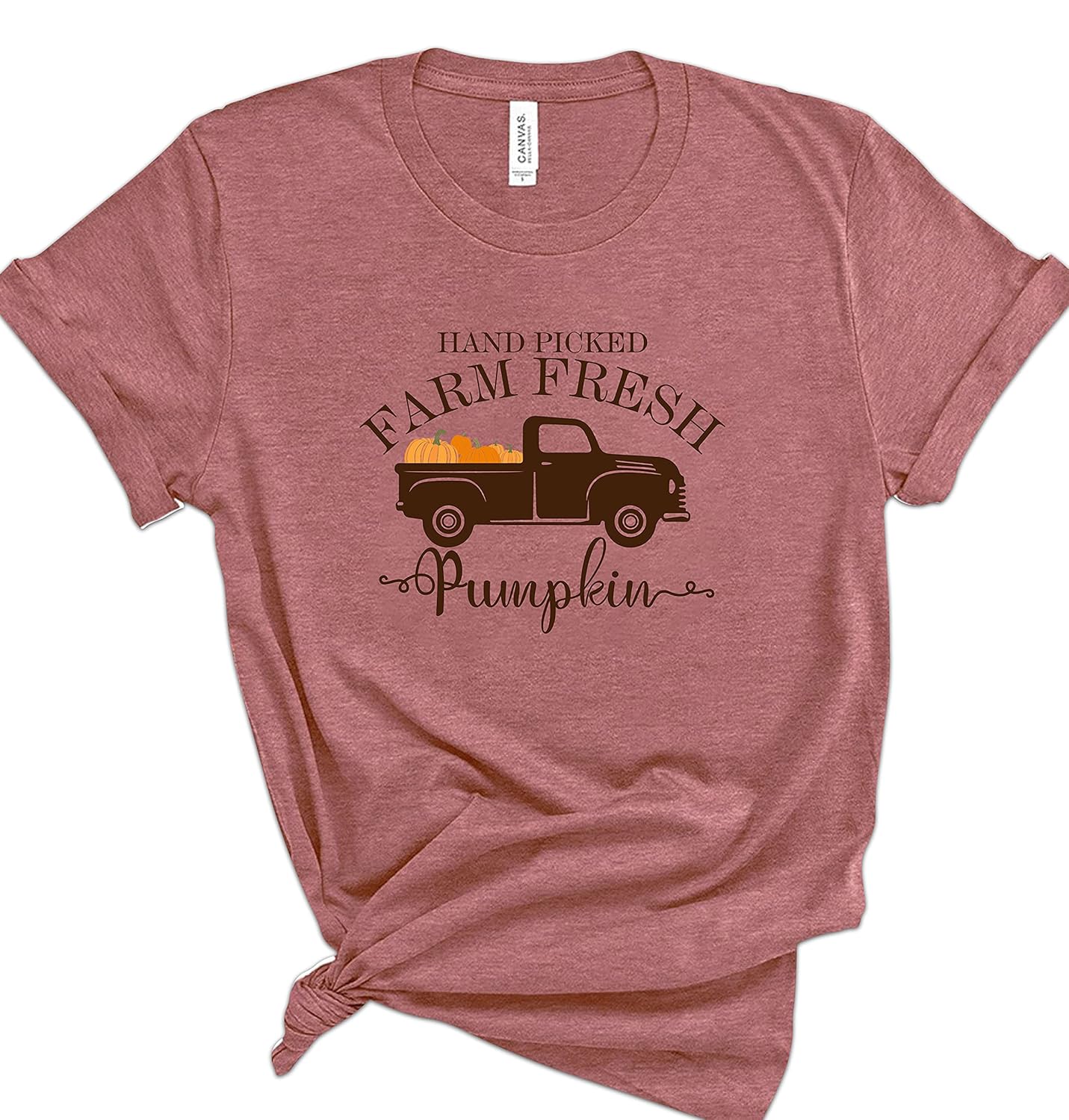 Hand-Picked Farm Fresh T-Shirts, Farming Clothes For Women And Men, Pumpkin T-Shirt, Pumpkin Farmer Shirts, Farm Truck Shirt, Pumpkin Patch Casual