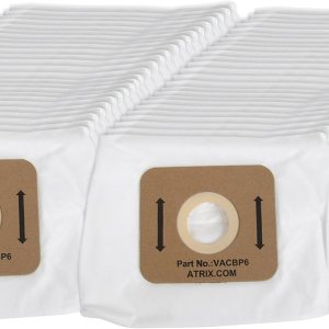 Atrix VACBP6-50 Filtros HEPA de repuesto para aspiradora Atrix mochila, paquete de 50, color blanco Atrix VACBP6-50 Filtros HEPA de repuesto para aspiradora Atrix mochila, paquete de 50, color blanco