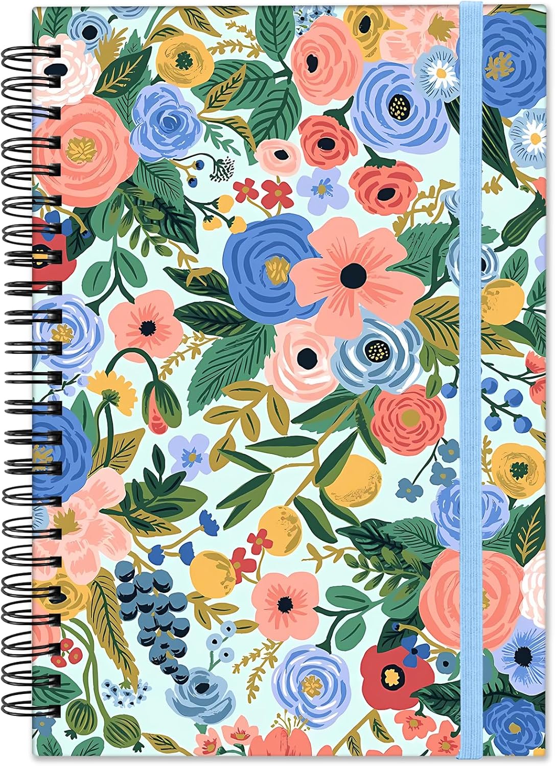 Cuaderno de espiral, diario de tapa dura, cuaderno de espiral con rayas anchas, tamaño A5, 5.5 x 8.3 pulgadas, papel grueso de 80 GSM, 60 hojas de