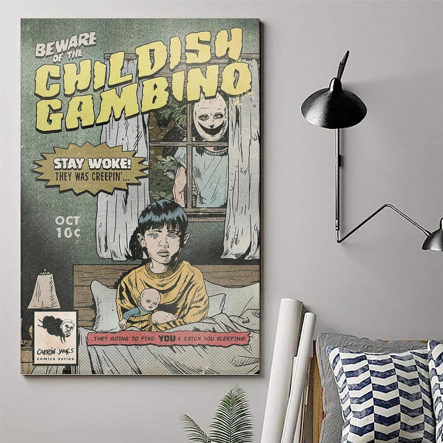 TAICI Póster infantil de Gambino Redbone, póster musical para habitación, lienzo estético, decoración de dormitorio, 12 x 18 pulgadas (11.8 x 17.7