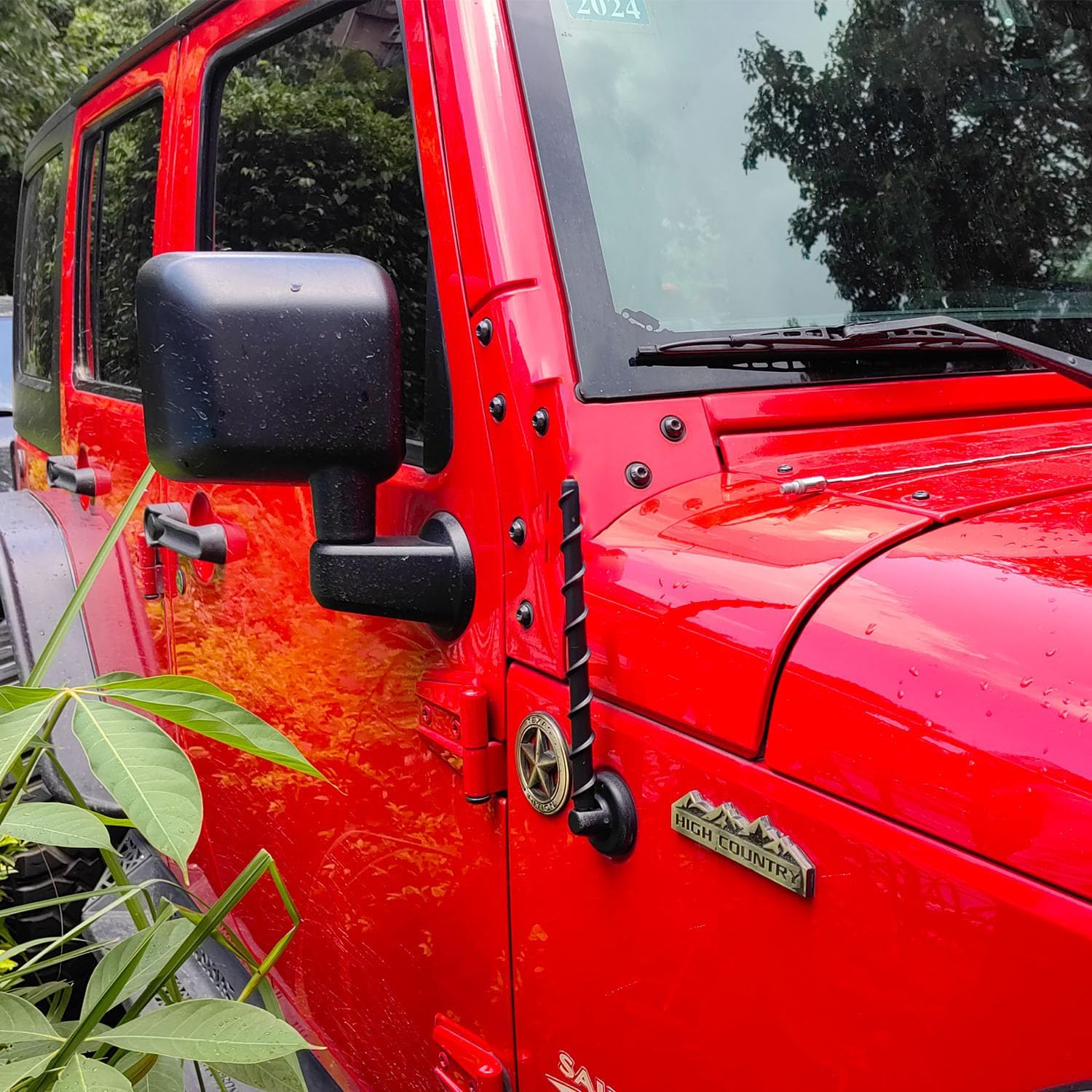 Antena corta compatible con Jeep Wrangler JK JKU JL JLU Rubicon Sahara Gladiator 2007-2023, repuesto de antena en espiral de 7 pulgadas diseñada