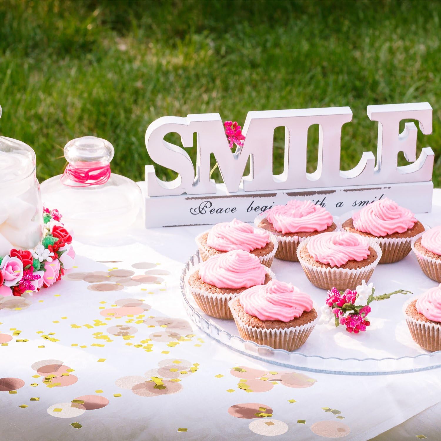 TecUnite – Confeti redondo para decoración de bodas y fiestas de cumpleaños, 1.76 onzas