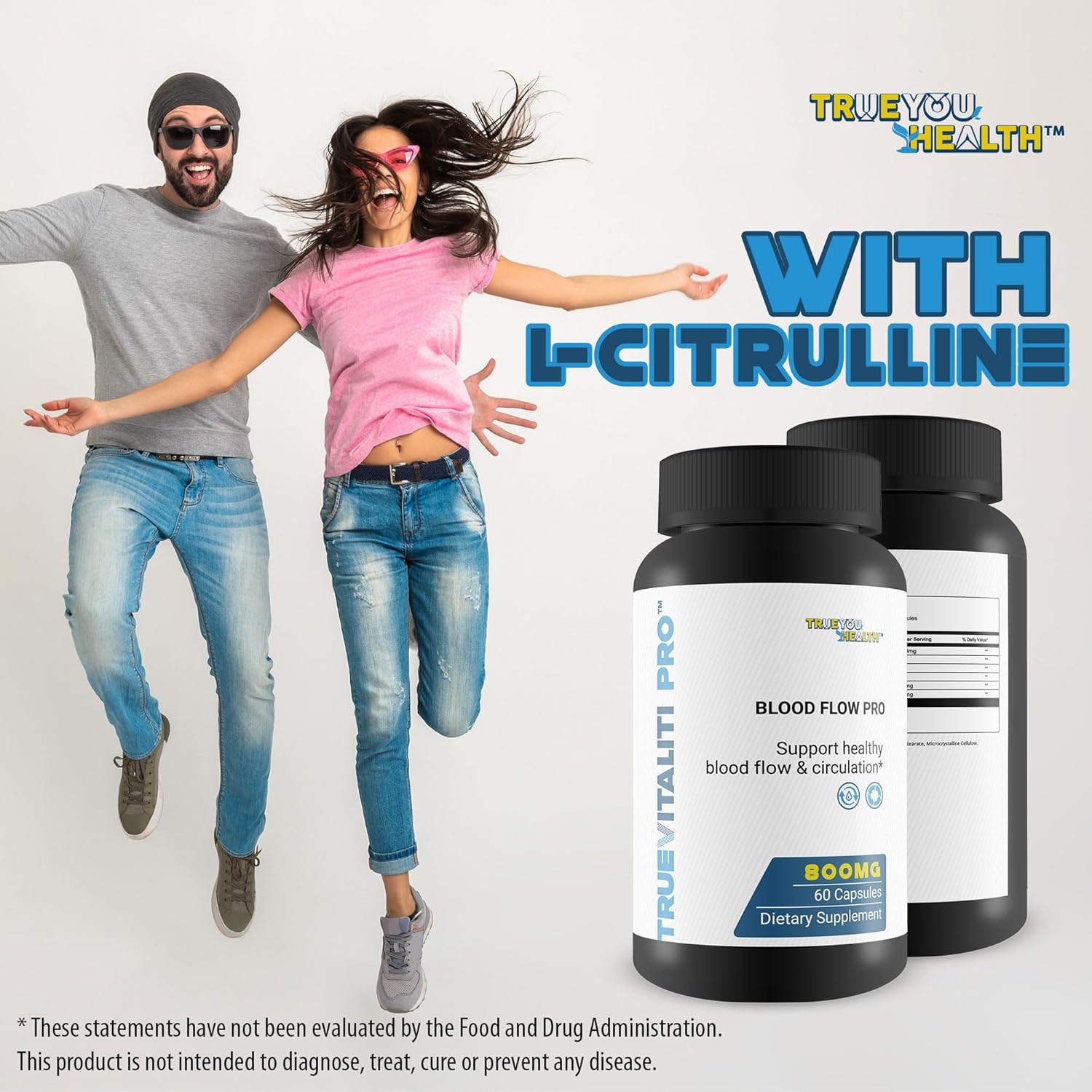 True Vitaliti Pro Blood Flow Pro L-Arginina – Nuestro mejor suplemento de circulación para la verdadera vitalidad del flujo sanguíneo masculino y la
