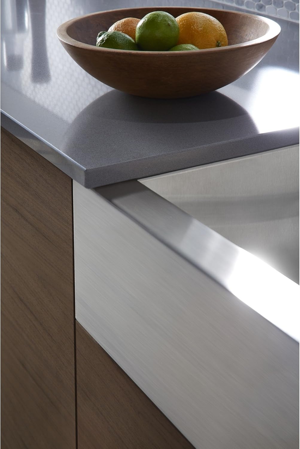 Kohler K-20243-PC-NA Sterling Ludington – Fregadero de cocina de 34 pulgadas con montaje inferior con accesorios, lavabo frontal de delantal, acero