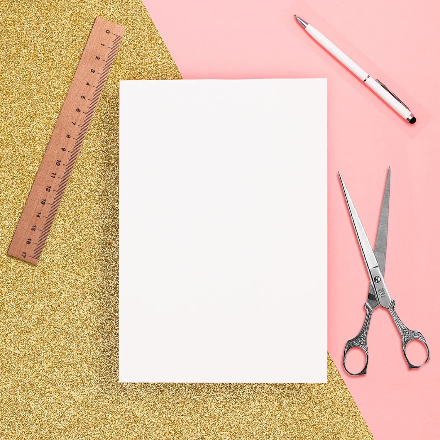 50 hojas de papel de cartulina blanco, cartulina de 8.5 x 11 pulgadas para Cricut, papel de construcción grueso para hacer tarjetas, álbumes de