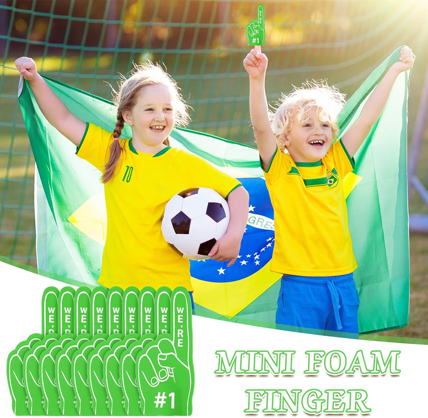 48 piezas de juguetes deportivos para fanáticos de los deportes, mini dedo de espuma #1 para baloncesto, béisbol, fútbol, equipo de animadora,