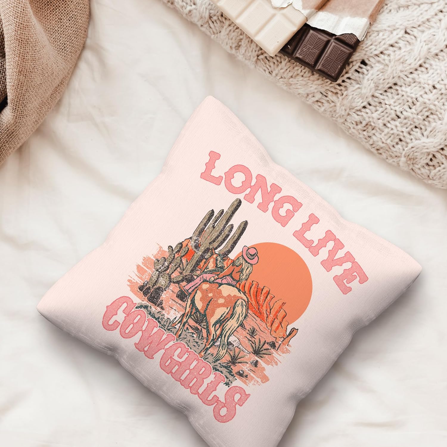 kdqua Fundas de almohada de vaquera occidental, fundas de almohada decorativas de vaquera de 18 x 18 pulgadas, decoración occidental para