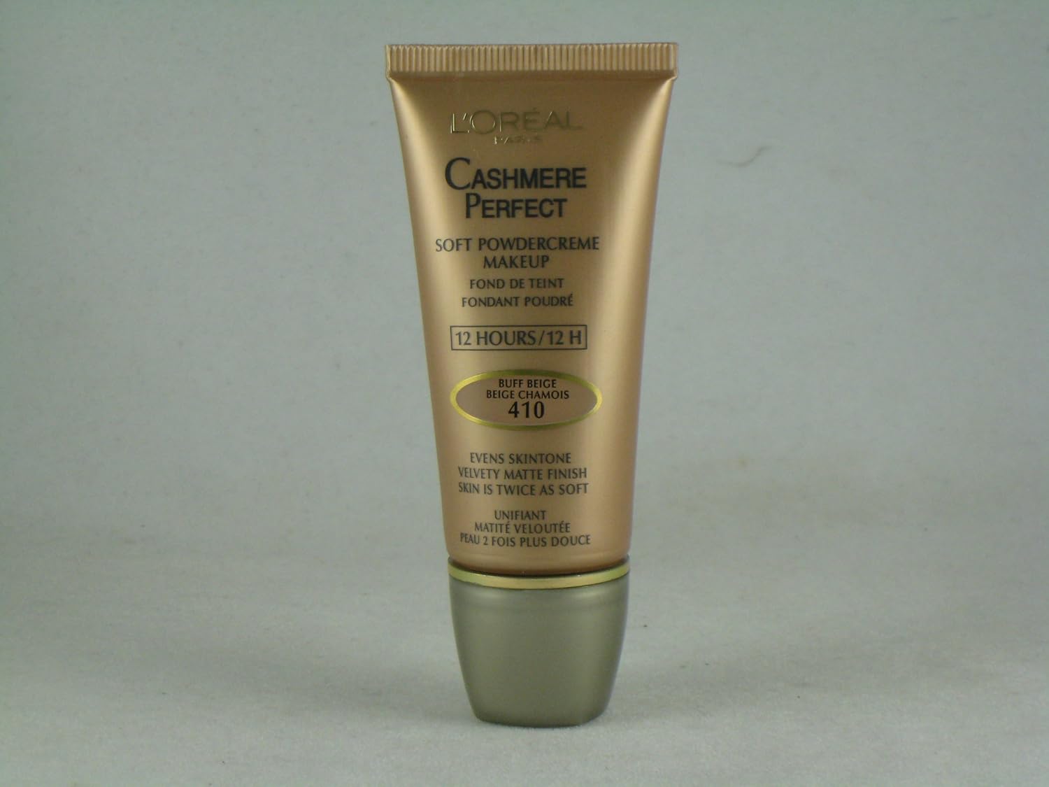 Loreal Cashmere Perfect Soft Powder Creme Makeup #410 Buff Beige  1 onzapaquete, 2 unidades