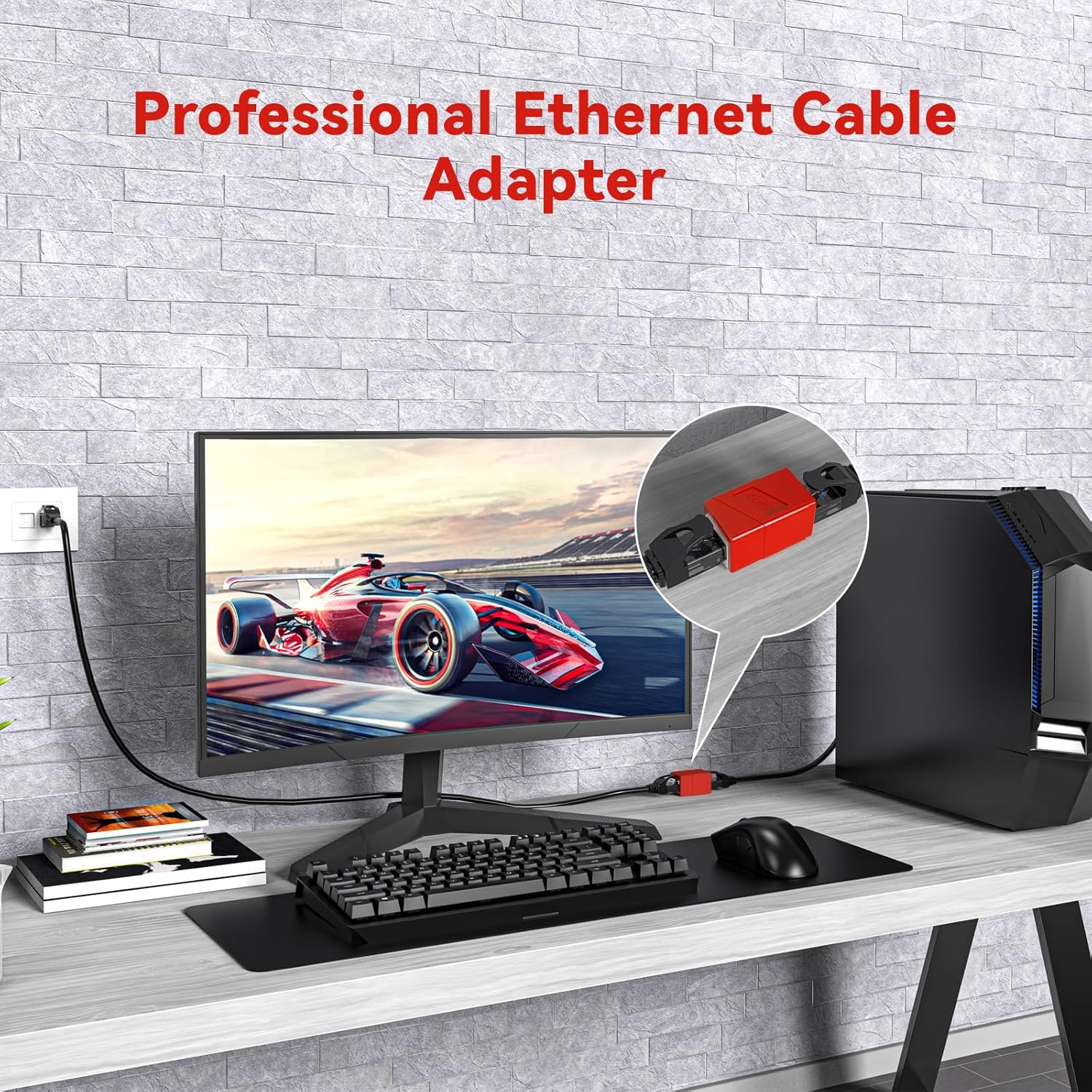 Acoplador RJ45, paquete de 10 adaptadores Ethernet hembra a hembra, adaptador extensor de cable Ethernet, modular recto de 8 pines, conectores de