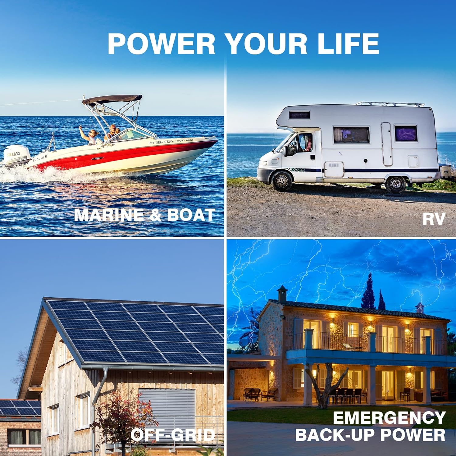 DJLBERMPW Batería de litio LiFePO4 de 12 V 150 Ah 1920 W BMS integrado, hasta 15000 ciclos y 10 años de vida útil, batería de ciclo profundo para