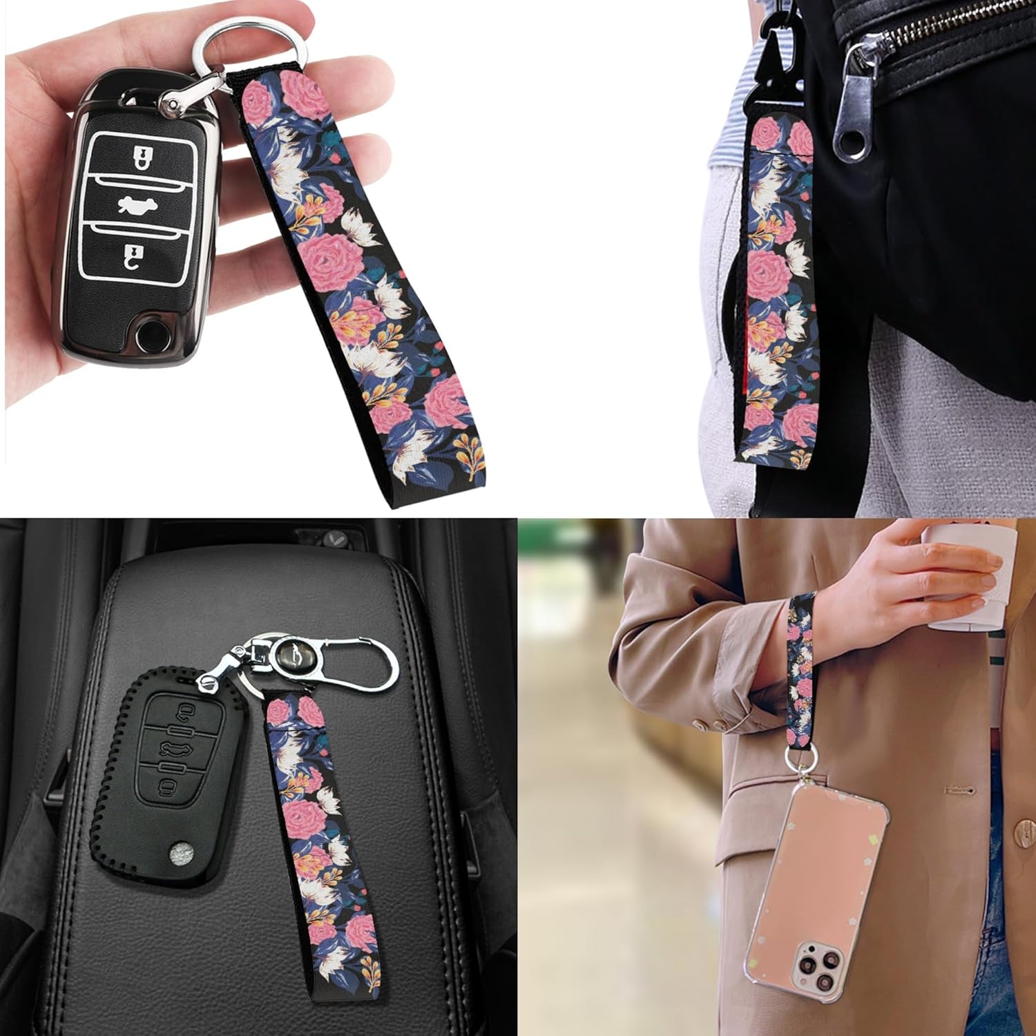 Fundas de Biblia de flores para mujeres, funda de Biblia extra grande con estampado de versículos para niñas y hombres con asa con cremallera y
