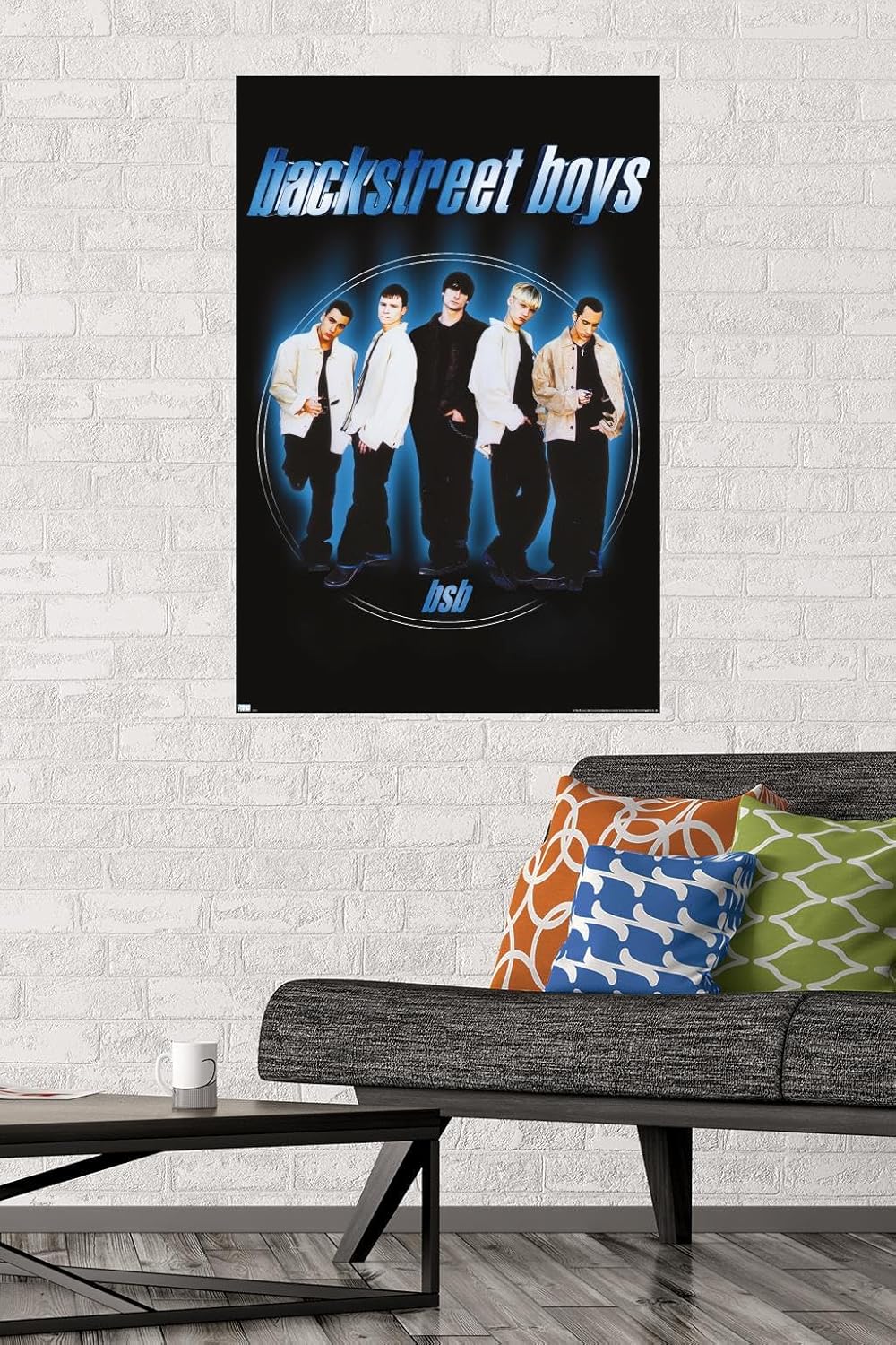 Trends International Backstreet Boys – Póster de pared circular, 22.37 x 34.00 pulgadas, paquete de póster y montaje prémium