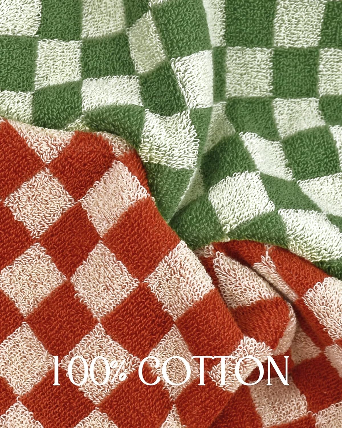 Juego de 6 toallas de baño a cuadros, 2 toallas de ducha, 4 toallas de mano, toalla suave y absorbente para baño, gimnasio, cocina