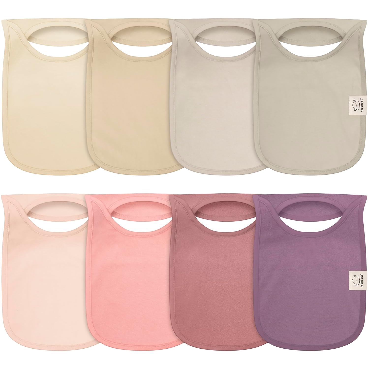 Paquete de 8 baberos para bebés para niños y niñas, baberos sin botones para bebé, bebé, babero para niña, baberos para bebé, baberos bandana para