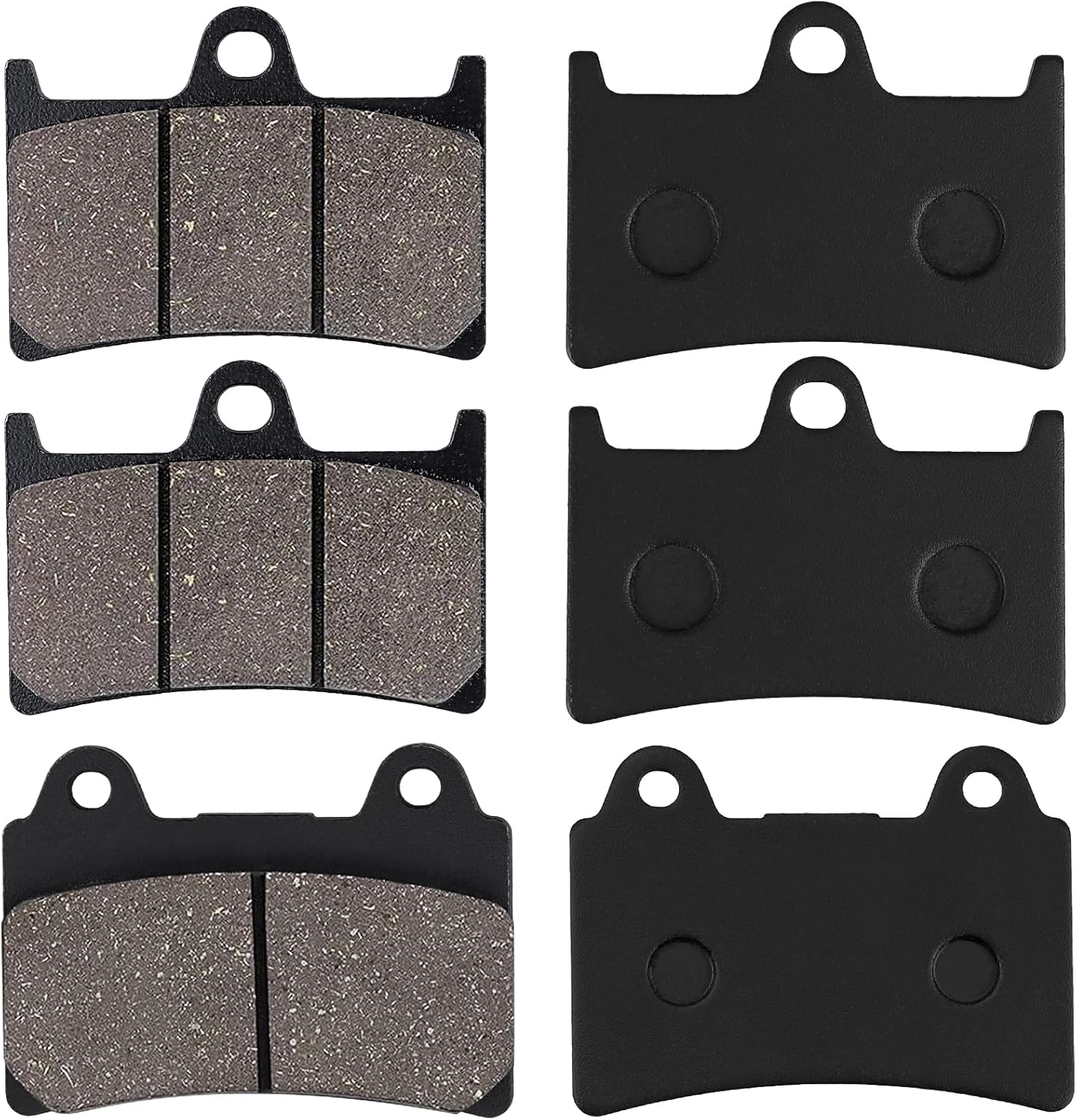 SOLLON Pastillas de freno delanteras y traseras para Yamaha XV1700 RoadStar 2004-2009, XV1700 Road Star Midnight Silverado 2004-2007, XV1700