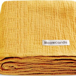 meowcards Mantas envolventes de muselina para bebé, unisex, para niños y niñas, esenciales, tamaño grande, 47 x 47 pulgadas, estilo bohemio, para meowcards Mantas envolventes de muselina para bebé, unisex, para niños y niñas, esenciales, tamaño grande, 47 x 47 pulgadas, estilo bohemio, para