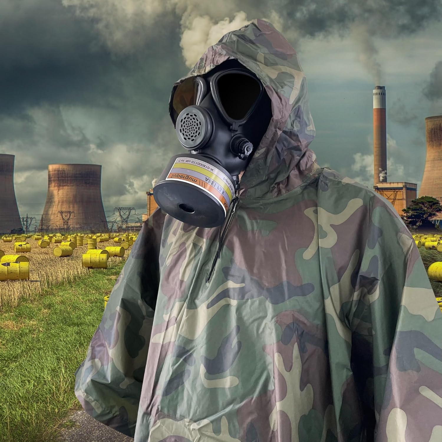 Poncho nuclear militar M15 V.2, poncho CBRN, poncho táctico, poncho del ejército para CBRN proteger la campana cbrn de materiales peligrosos,