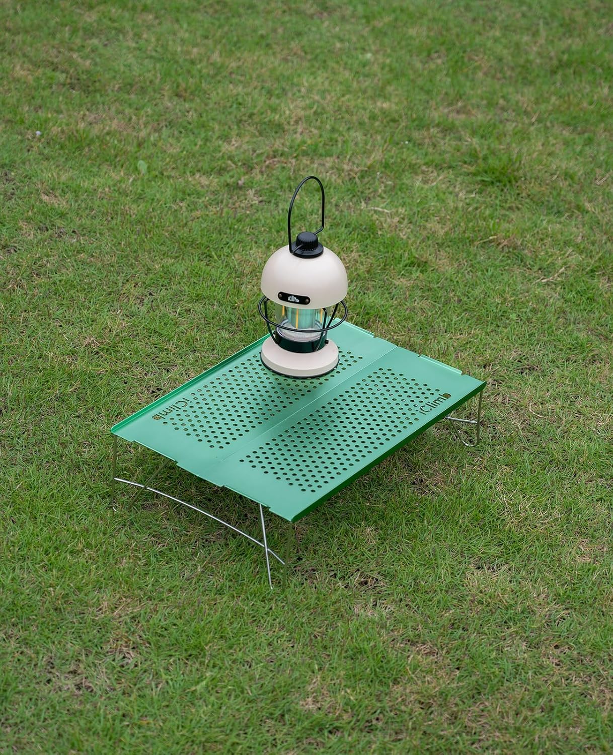 iClimb Mini mesa plegable individual ultraligera y compacta para mochileros, camping, senderismo, playa, picnic (verde – S)