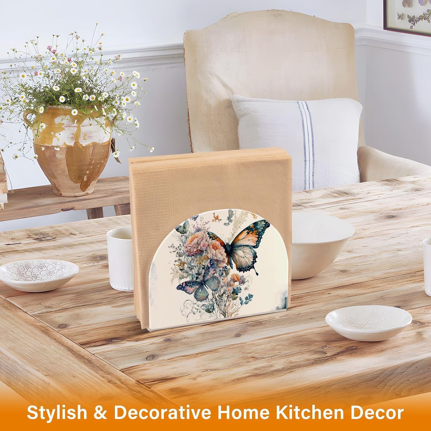 Servilletero de acrílico  Soporte para toallas de papel en transparente  Moderno soporte decorativo para servilletas de invitados para el hogar,