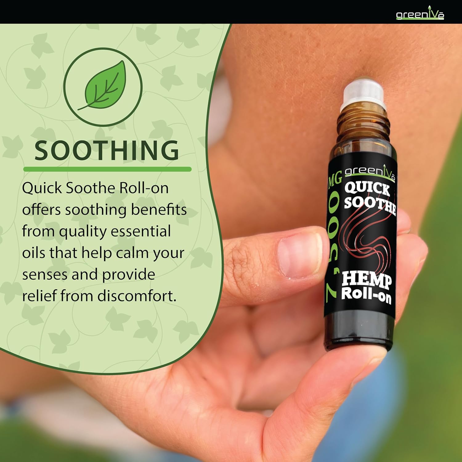 GreenIVe Mezcla de aceites esenciales terapéuticos de cáñamo roll-on de 7,500 mg para articulaciones y resultados de focalización (paquete de 2)