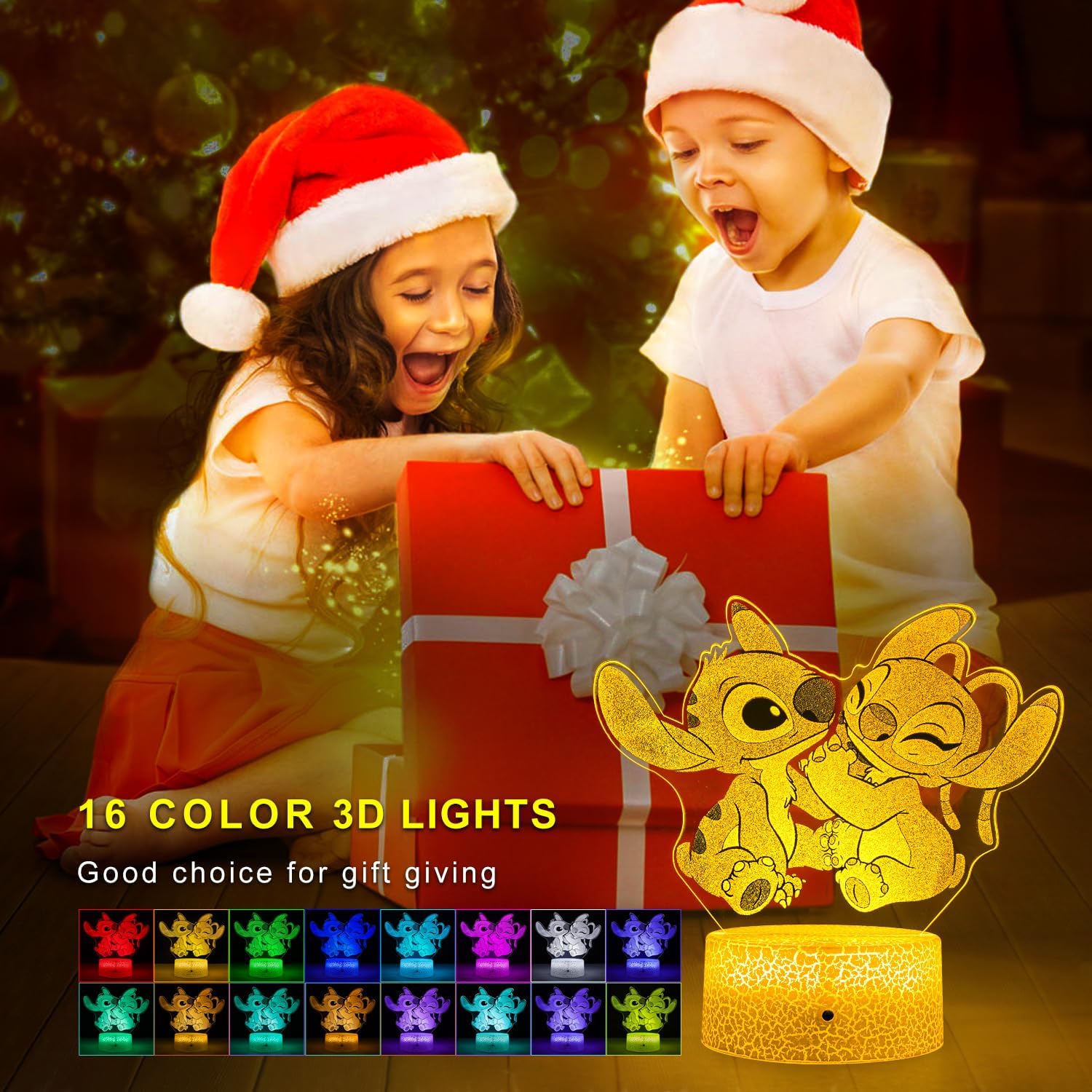 Lámpara de puntada, luz nocturna de puntada, regalos de puntada, luz de puntada, con control remoto y táctil inteligente, lámpara regulable, regalo