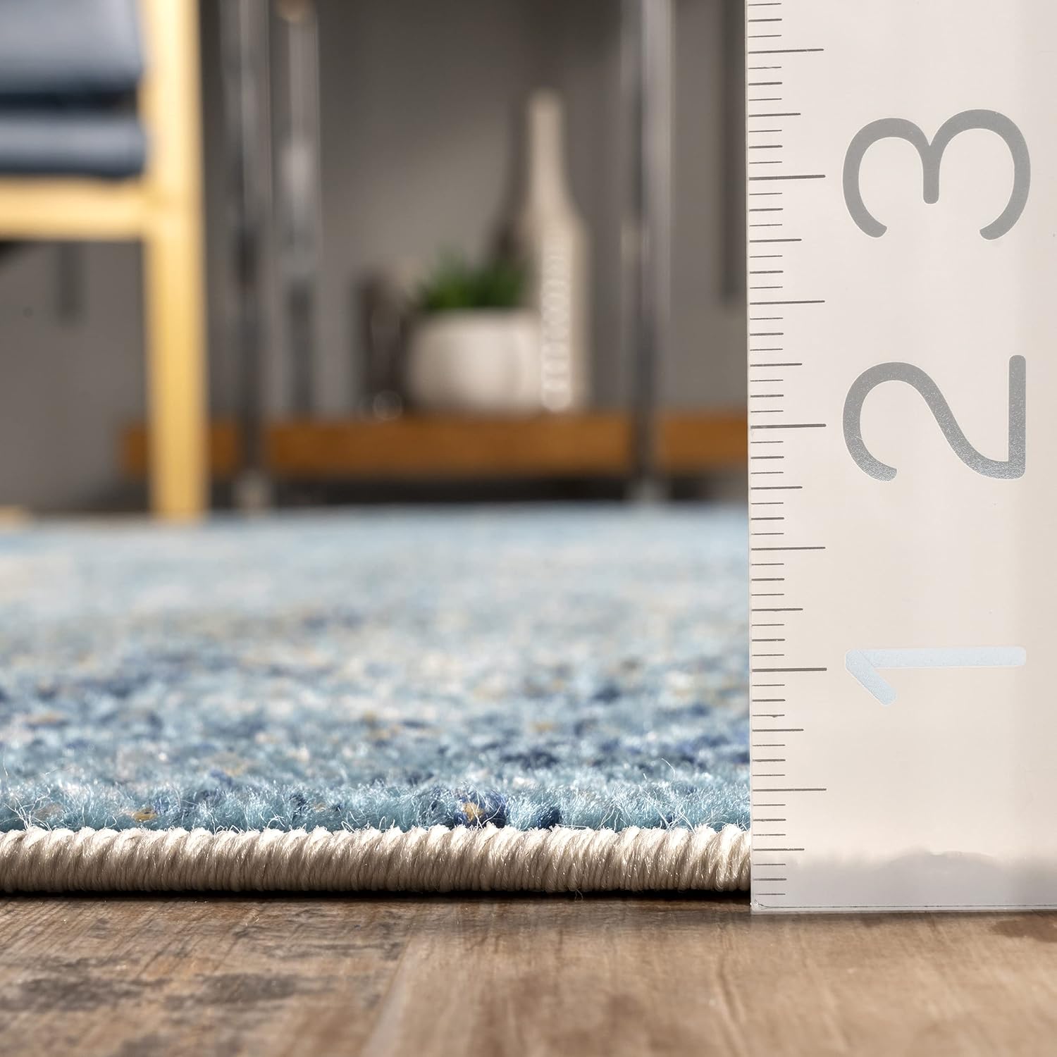 nuLOOM Dixie – Alfombra abstracta contemporánea de cascada, 2 pies 8 pulgadas x 8 pies, azul