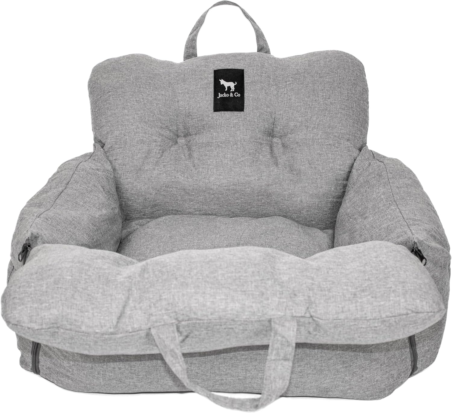JACKO & CO – Asiento de coche para perros de alta calidad y asiento elevador para mascotas pequeñas y medianas de menos de 30 libras, cachorros,