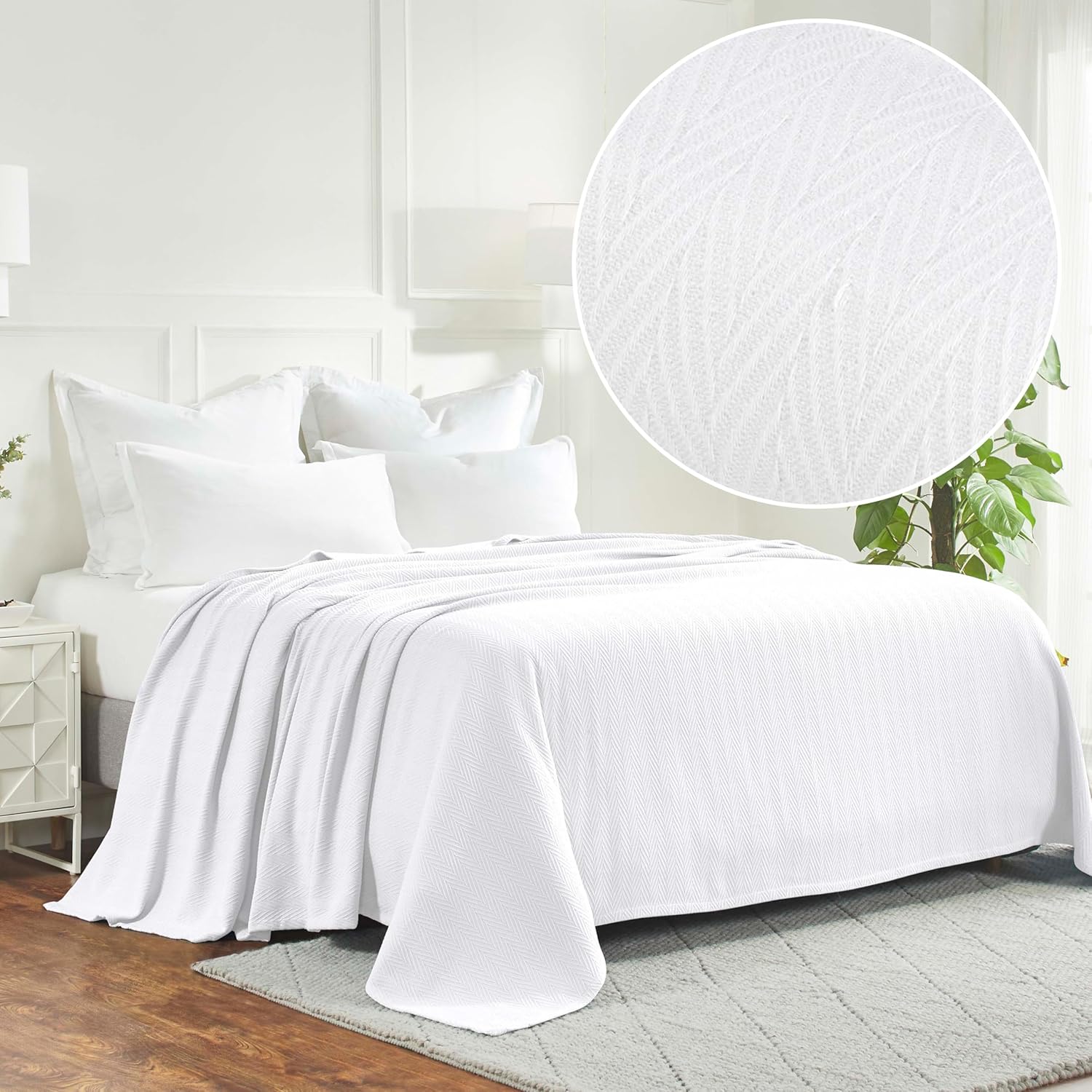 Superior Manta 100% algodón de gran tamaño, manta tejida para sofá, cama, ropa de cama, casa de campo, artículos esenciales para el hogar, mantas