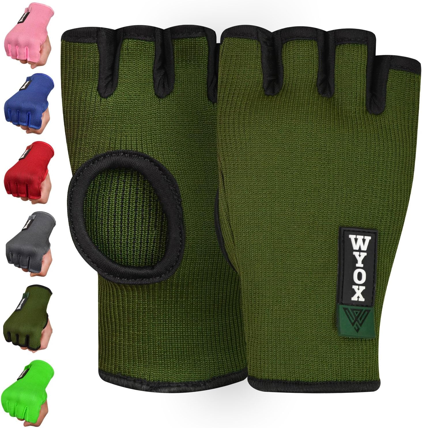 WYOX Vendas de mano de boxeo, guantes de MMA para hombres y mujeres, guantes de boxeo, envolturas de boxeo, kickboxing, compresión