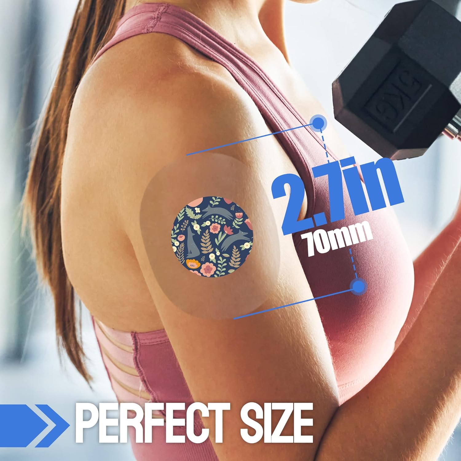 Libre 12 cubiertas de sensor y calcomanías-60 piezas- 30 parches adhesivos impermeables y 30 adhesivos -Cinta CGM transparente (para libre 1,2)