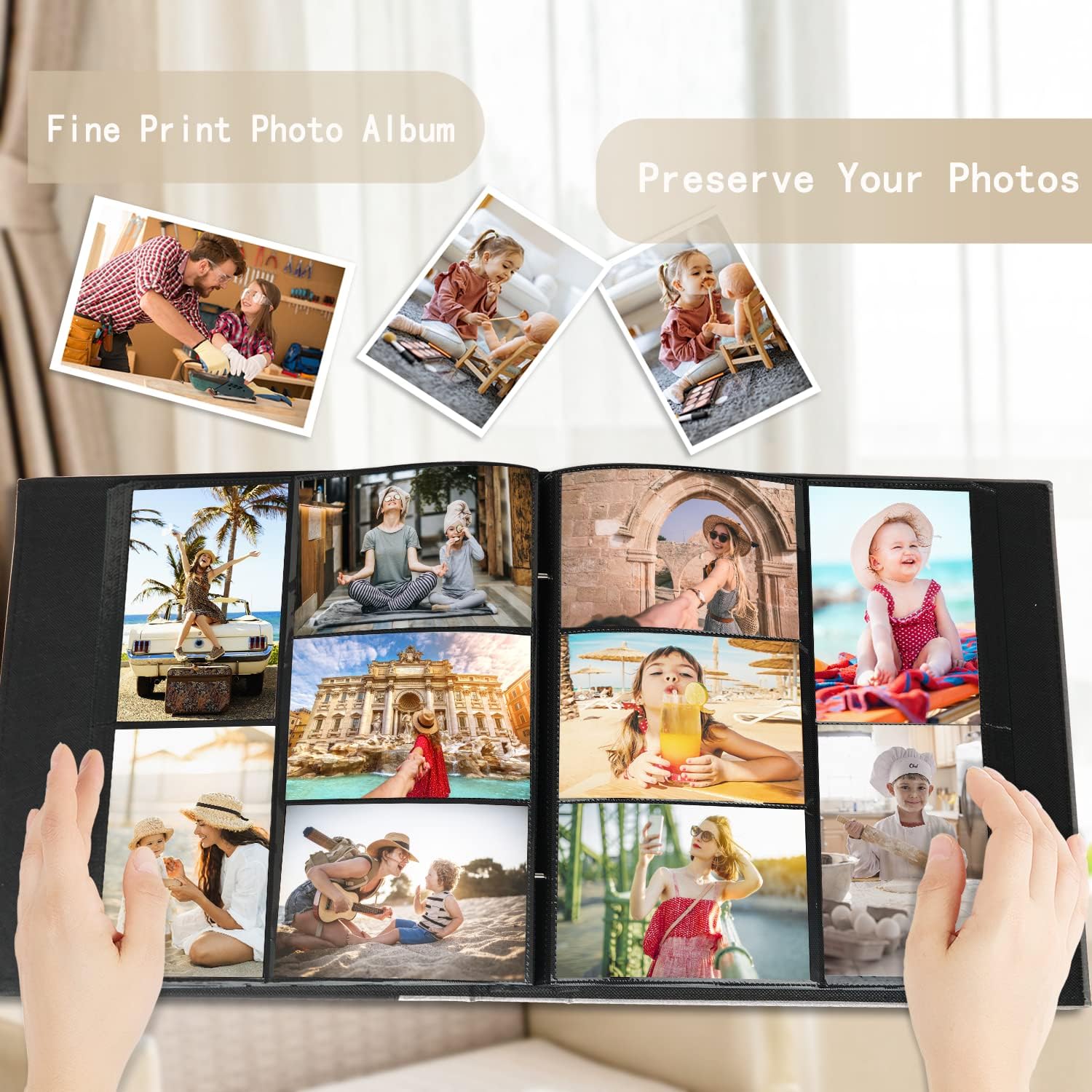 Artmag Álbum de fotos de 4 x 6 pulgadas, 600 fotos, gran capacidad de tapa dura con capacidad para 600 fotos horizontales y verticales de 4 x 6
