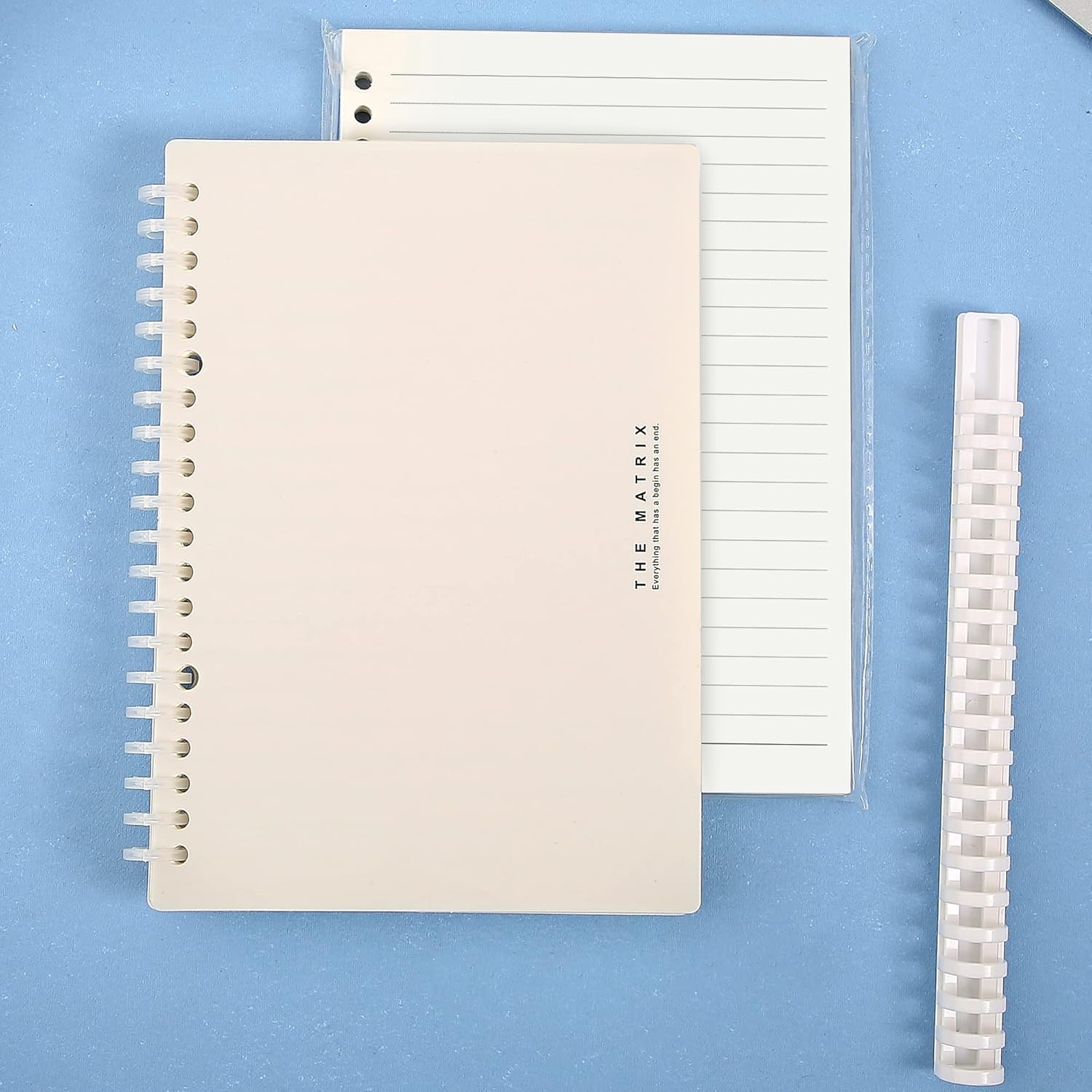 Cuaderno de espiral de 5 x 7 pulgadas de ancho para el trabajo, páginas recargables, 140 páginas A5 Sprial + 120 páginas de recambios de cubierta de