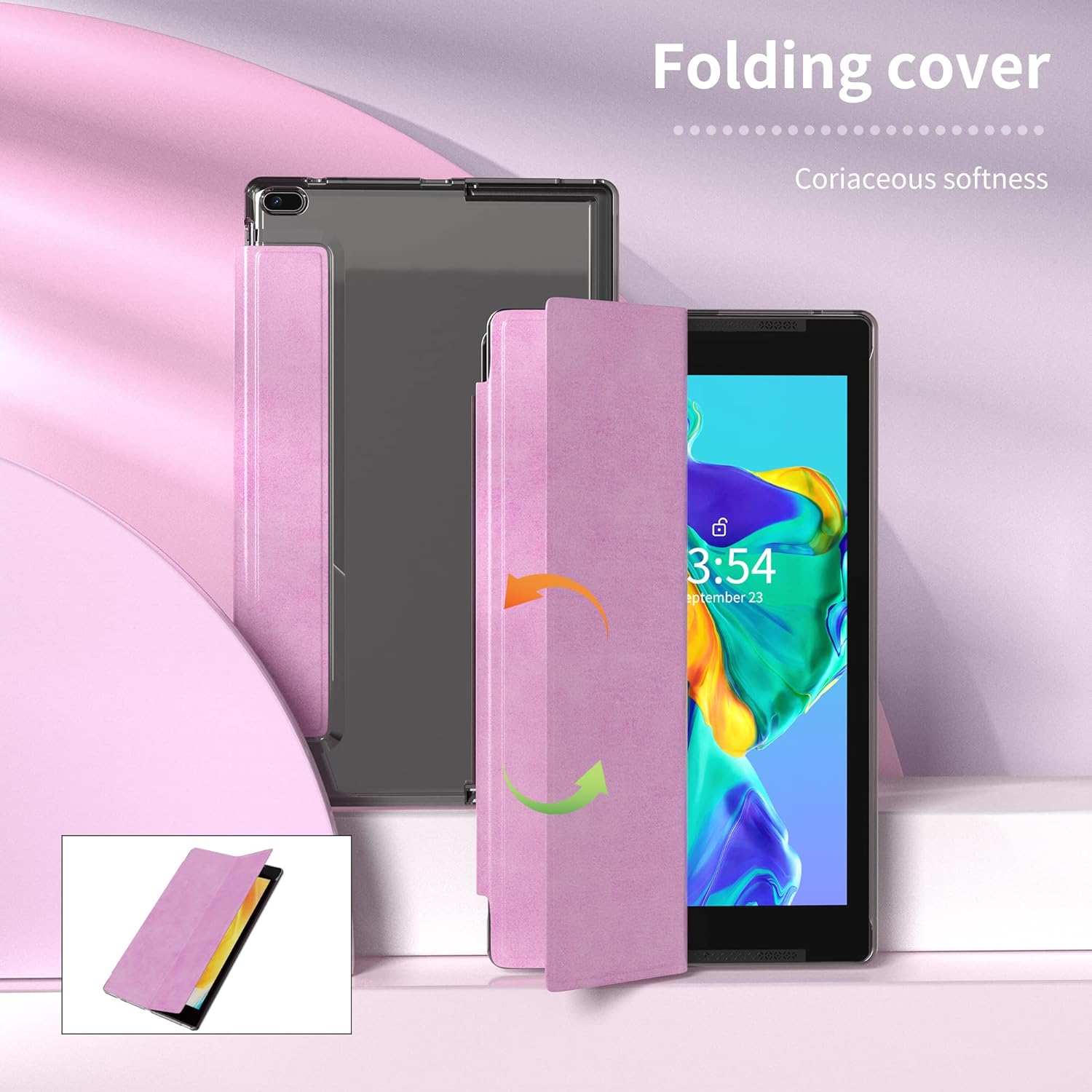 Funda para tablet TJD de 10.1 pulgadas, con múltiples ángeles de visión y soporte de piel sintética, compatible con TJD MT1011 con pantalla táctil,