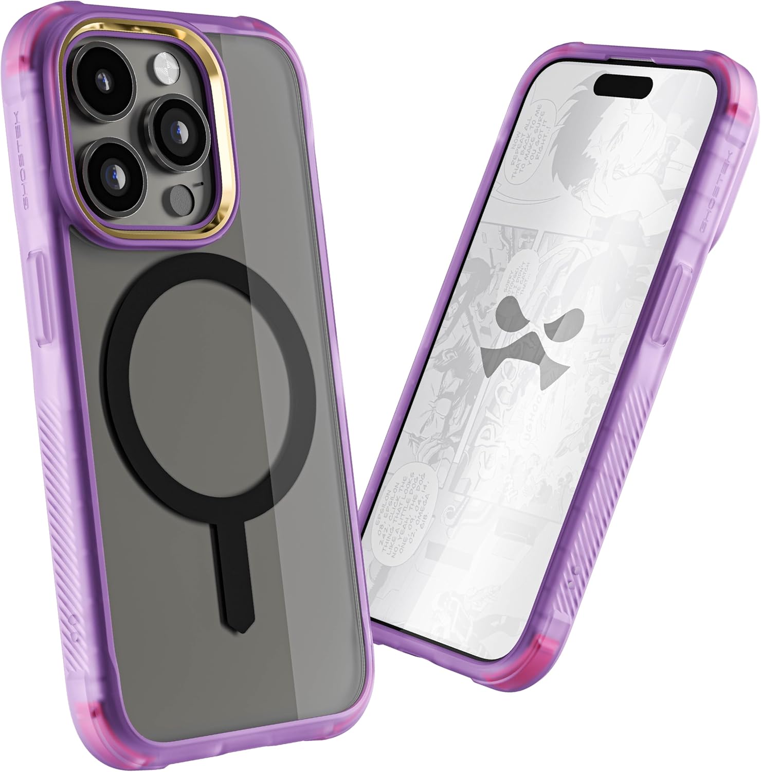Ghostek Covert – Funda magnética transparente para iPhone 15 Pro, compatible con accesorios MagSafe, protección contra caídas a prueba de golpes,