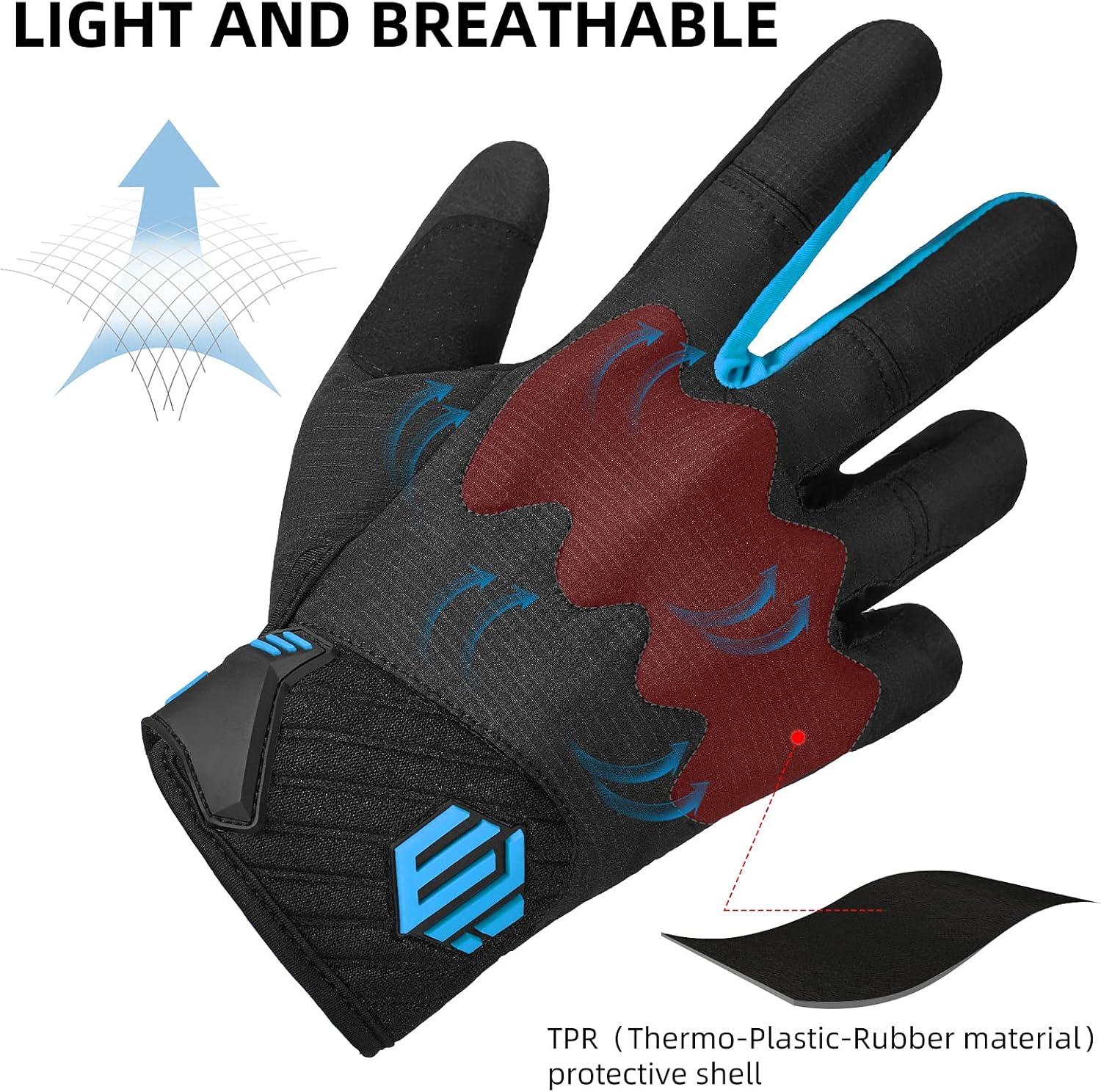 ILM Guantes de motocicleta para adultos, motocross, cuatrimoto, MTB, bicicleta de montaña, guantes con pantalla táctil para bicicleta, ciclismo,