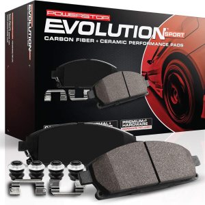 Power Stop Z23-2059 Pastillas de freno de cerámica con infusión de fibra de carbono Z23 Evolution Sport con hardware Power Stop Z23-2059 Pastillas de freno de cerámica con infusión de fibra de carbono Z23 Evolution Sport con hardware