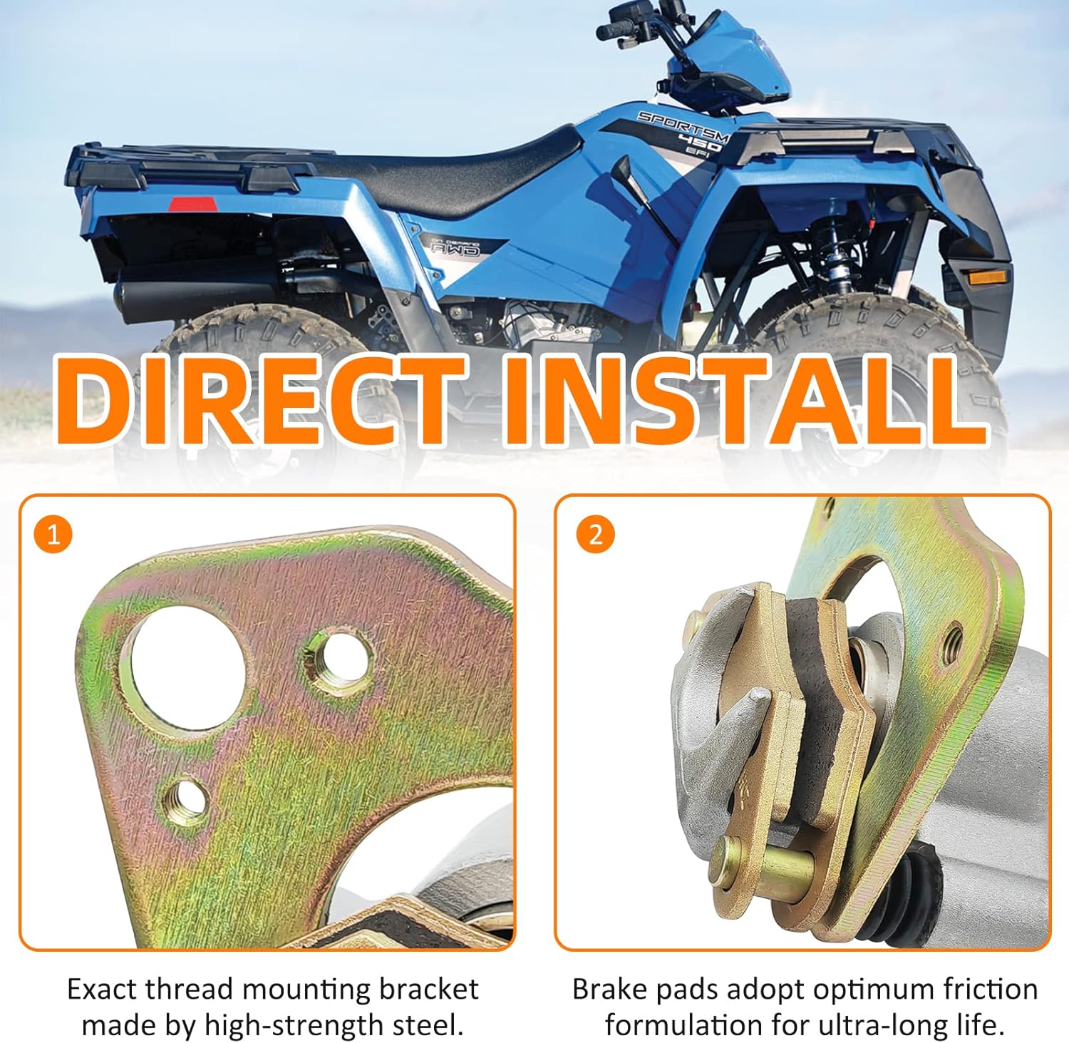Pinza de freno delantera izquierda derecha para Polaris ATV Trail BOSS 330 Trail Blazer 330 Hawkeye 325400 Scrambler 500 Sportsman 400 450 570 800